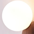 Ringo Applique Murale Bois Verre Opale Minimaliste - Neutralighting