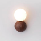 Ringo Applique Murale Bois Verre Opale Minimaliste - Neutralighting
