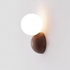 Ringo Applique Murale Bois Verre Opale Minimaliste - Neutralighting