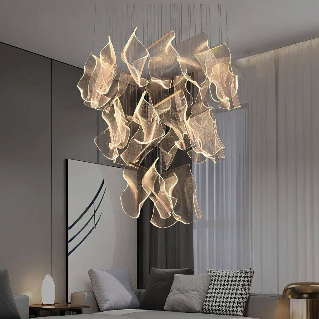 Lustra Chandelier Acrylic LED Abstract Floating - Neutralighting