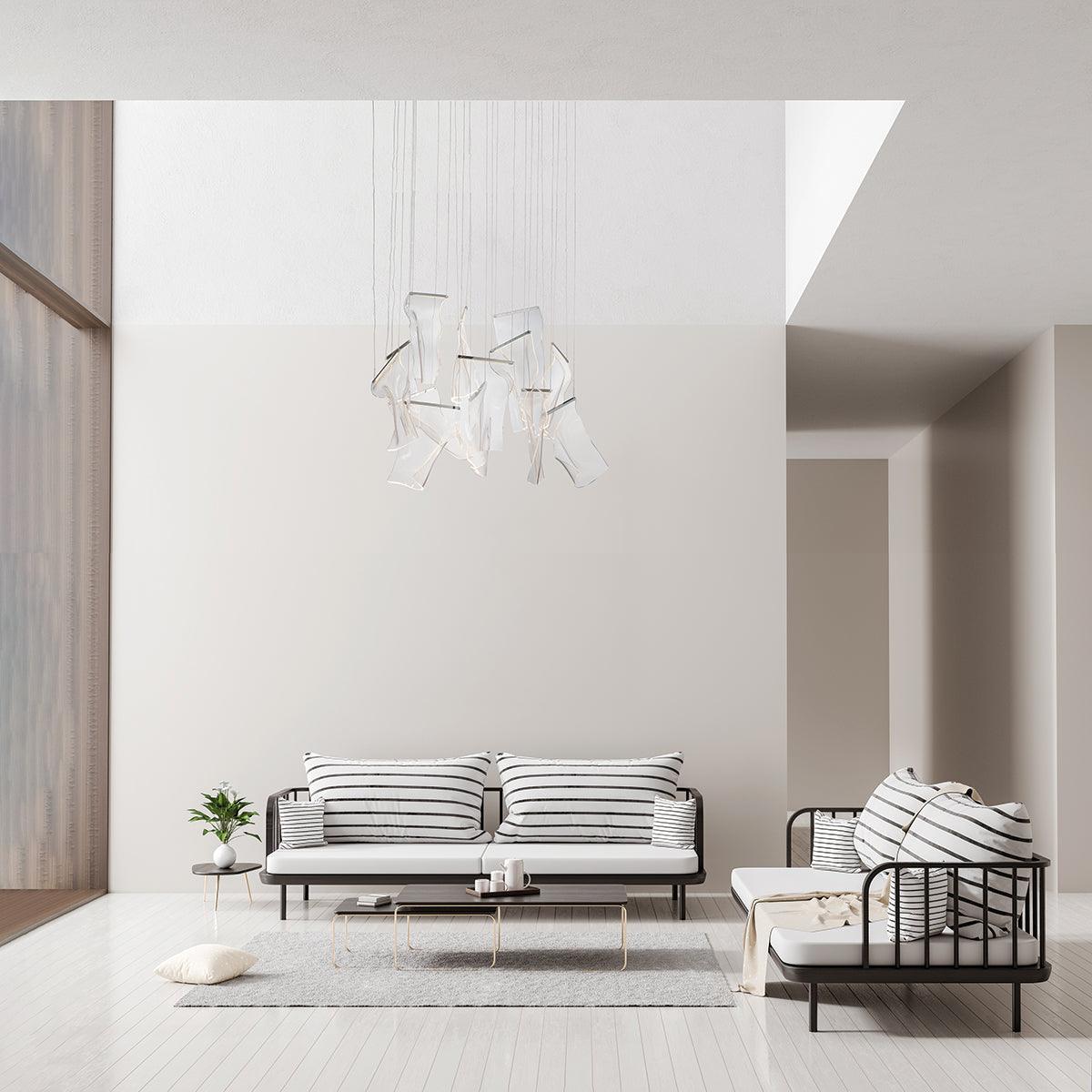 Lustra Chandelier Acrylic LED Abstract Floating - Neutralighting