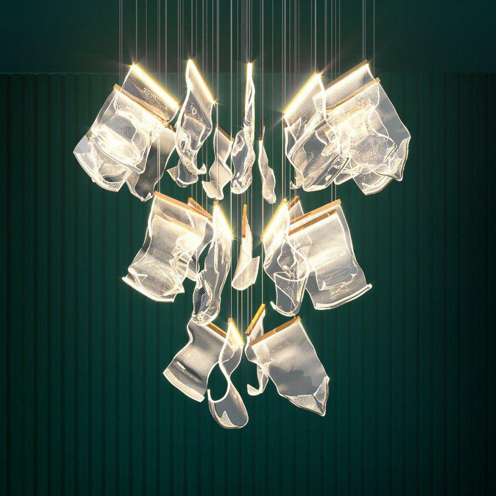 Lustra Chandelier Acrylic LED Abstract Floating - Neutralighting