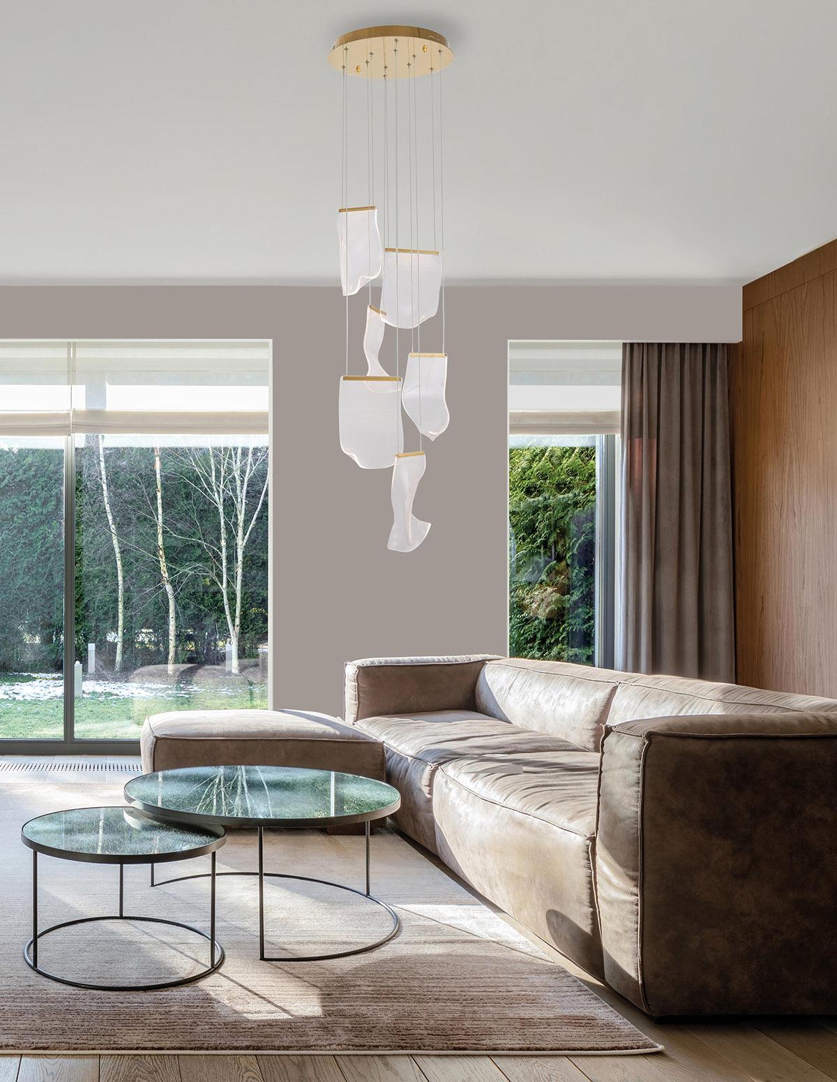 Lustra Chandelier Acrylic LED Abstract Floating - Neutralighting