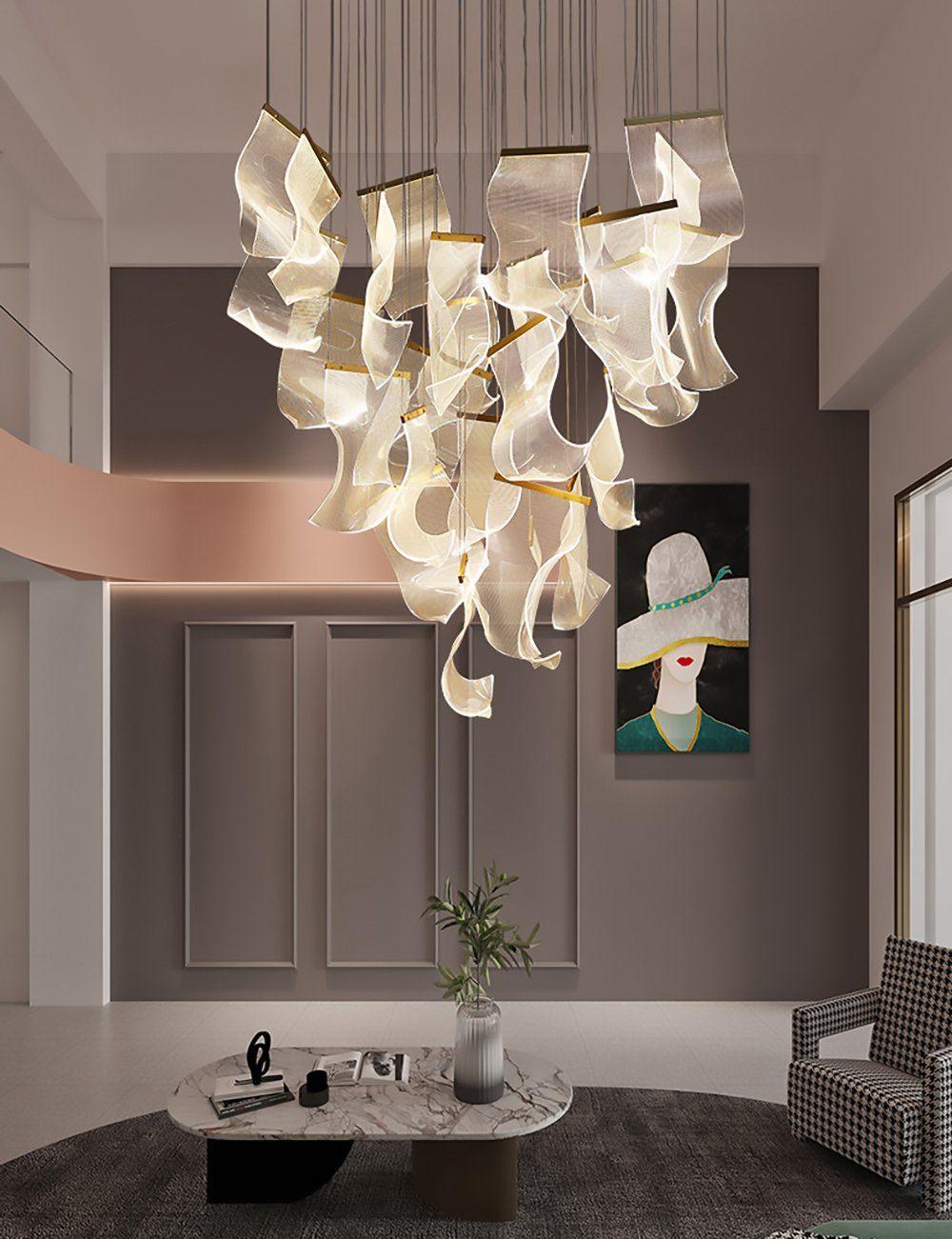 Lustra Chandelier Acrylic LED Abstract Floating - Neutralighting