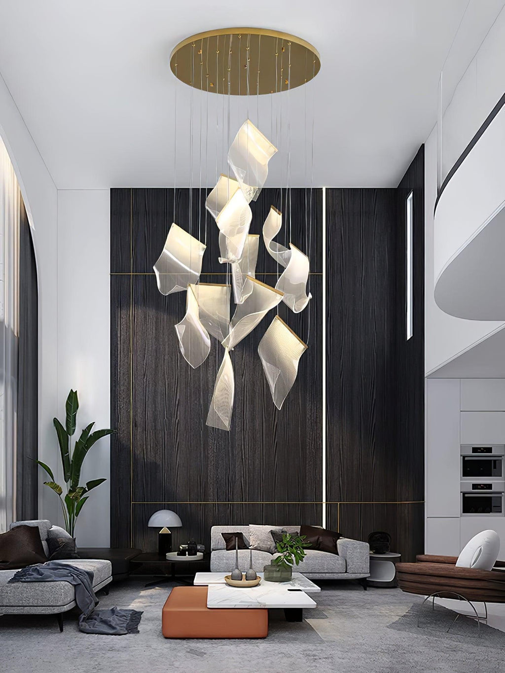 Lustra Chandelier Acrylic LED Abstract Floating - Neutralighting