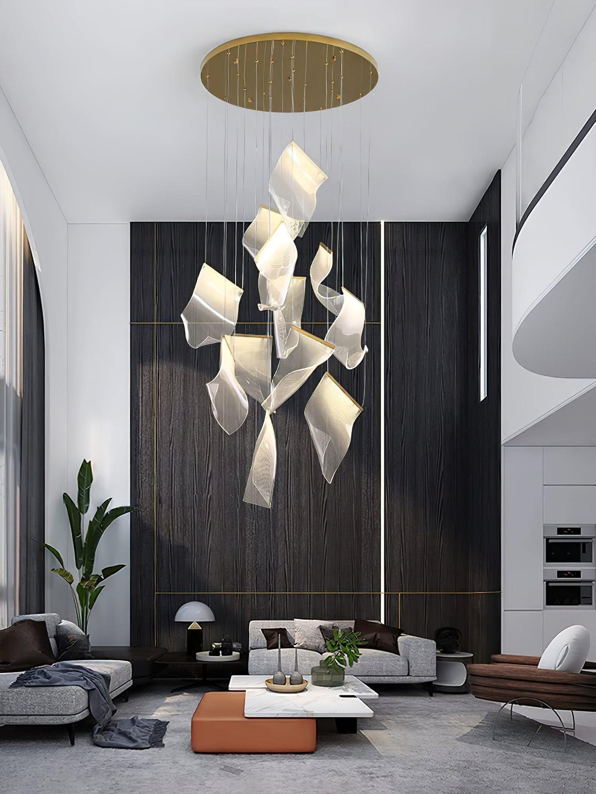 Lustra Chandelier Acrylic LED Abstract Floating - Neutralighting
