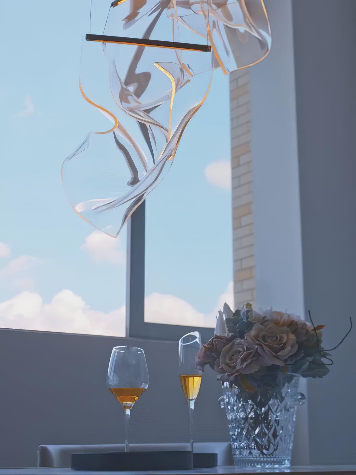 Lustra Chandelier Acrylic LED Abstract Floating - Neutralighting