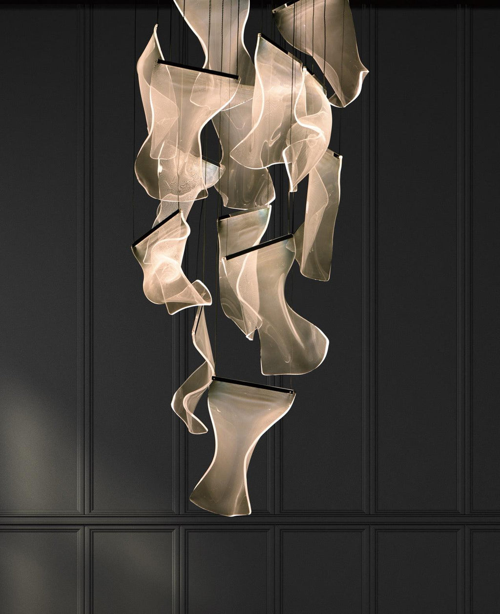 Lustra Chandelier Acrylic LED Abstract Floating - Neutralighting