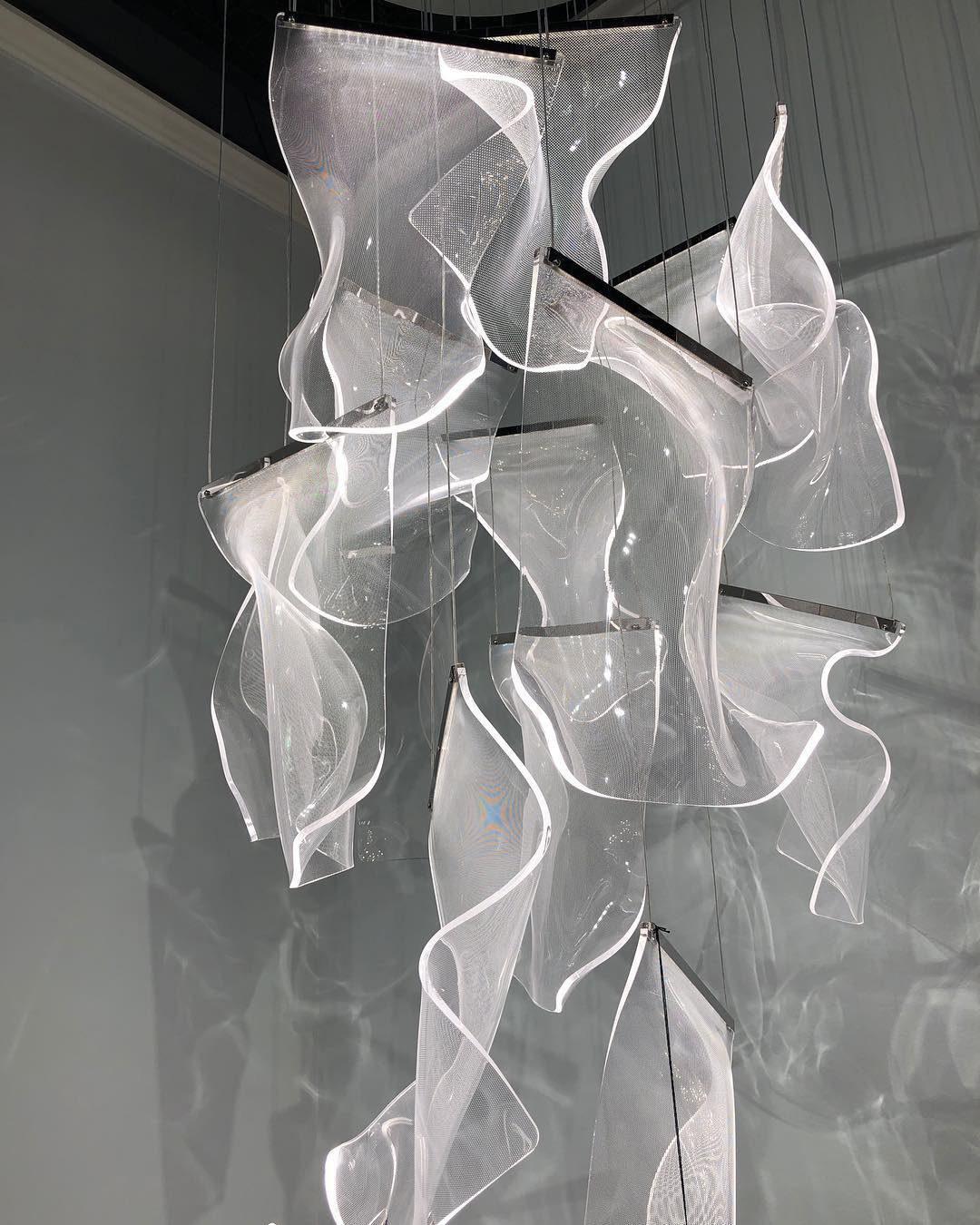 Lustra Chandelier Acrylic LED Abstract Floating - Neutralighting