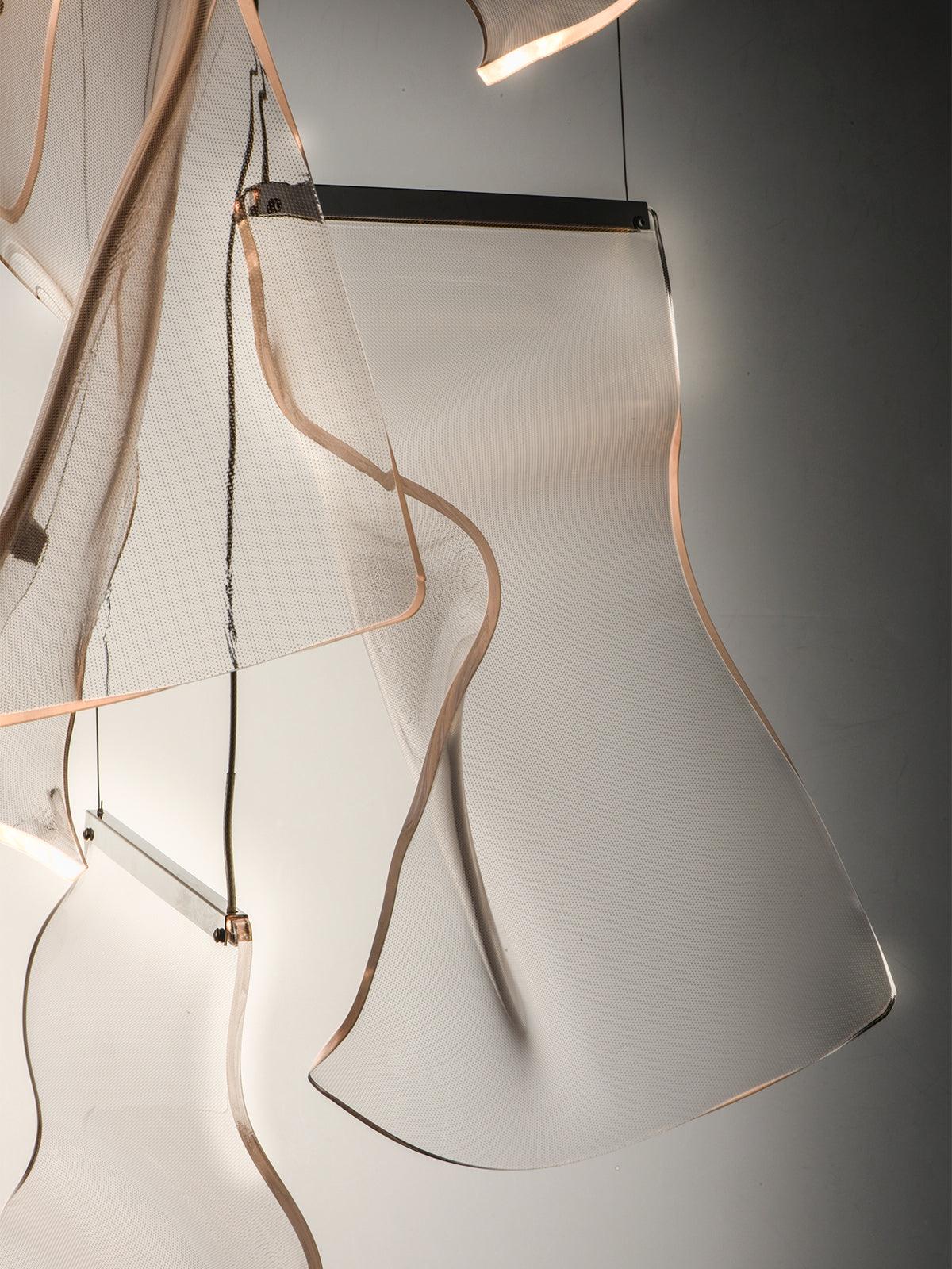 Lustra Chandelier Acrylic LED Abstract Floating - Neutralighting