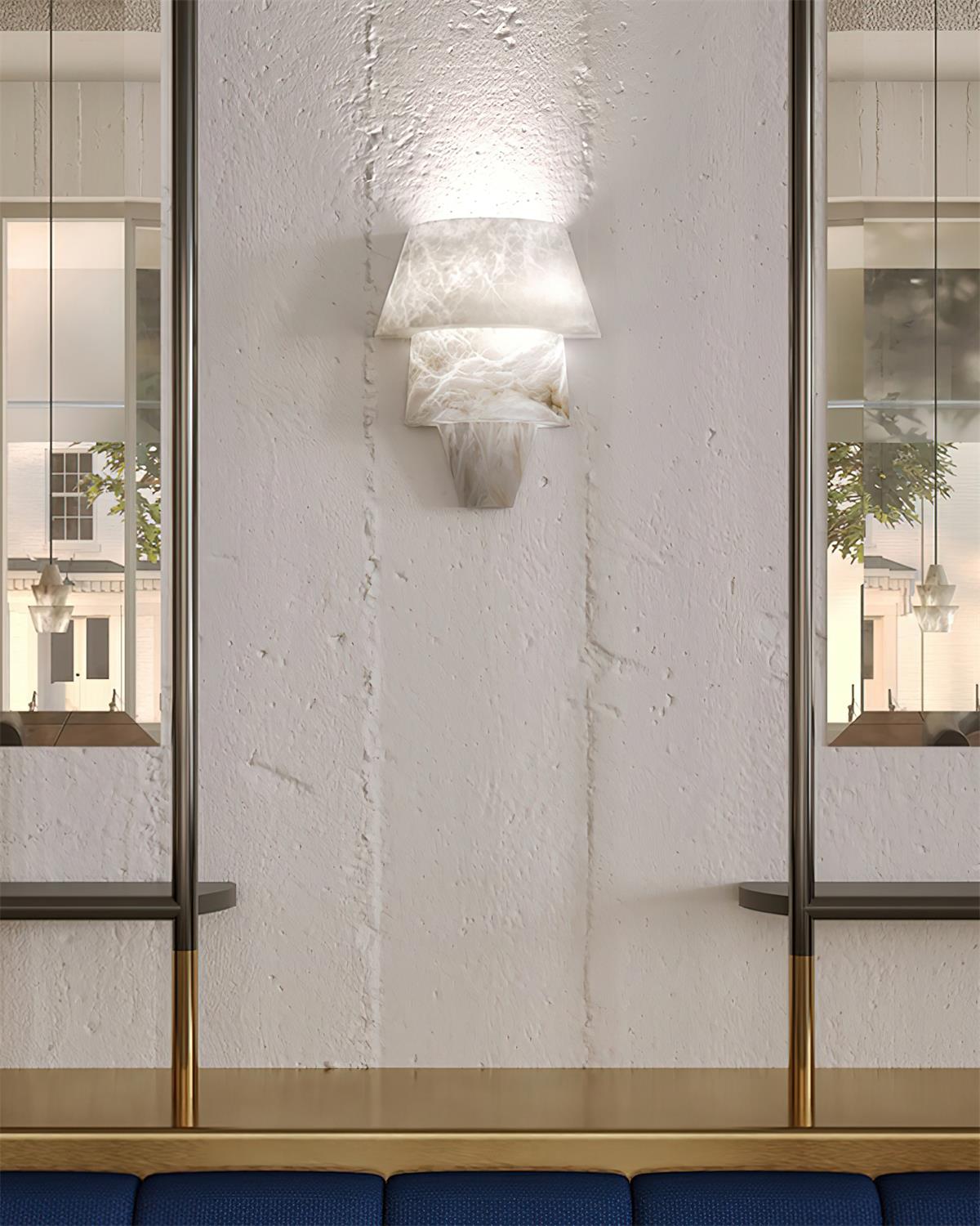 Elyon Applique Murale Élégante en Albâtre Blanc - Neutralighting