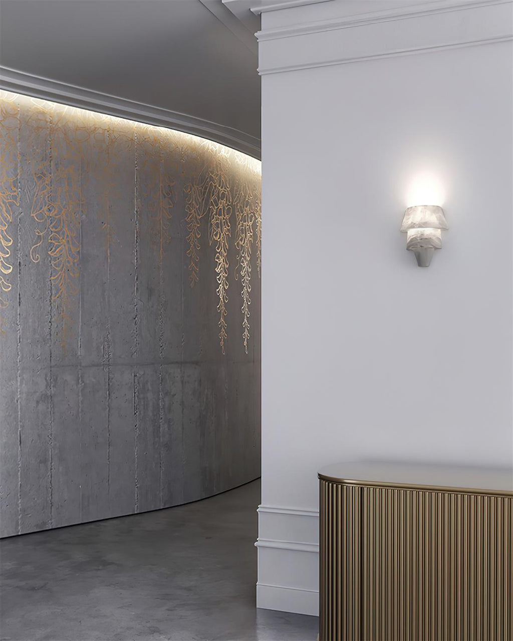 Elyon Applique Murale Élégante en Albâtre Blanc - Neutralighting
