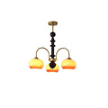 Lustra Chandelier Laiton Verre en Forme de Kaki - Neutralighting