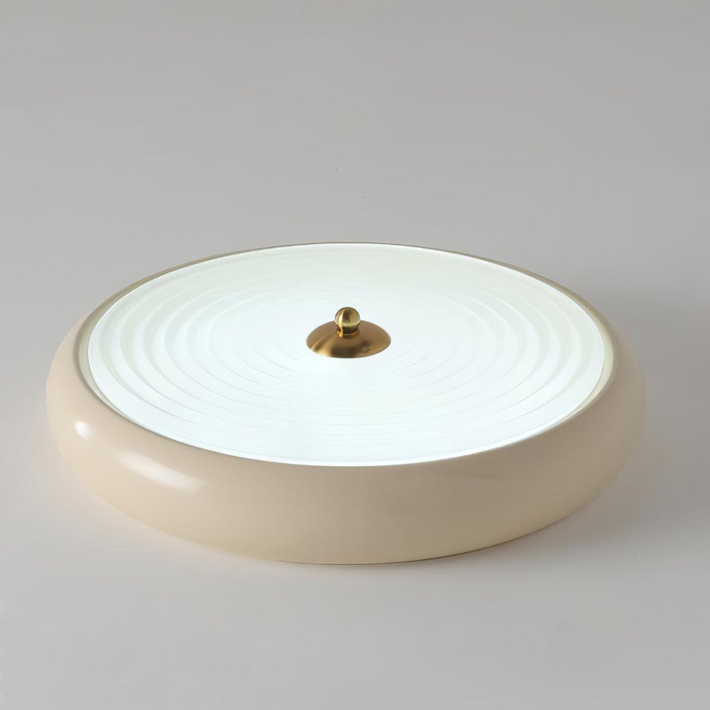 Utheara Plafonnier moderne minimaliste en verre crème ondulé - Neutralighting