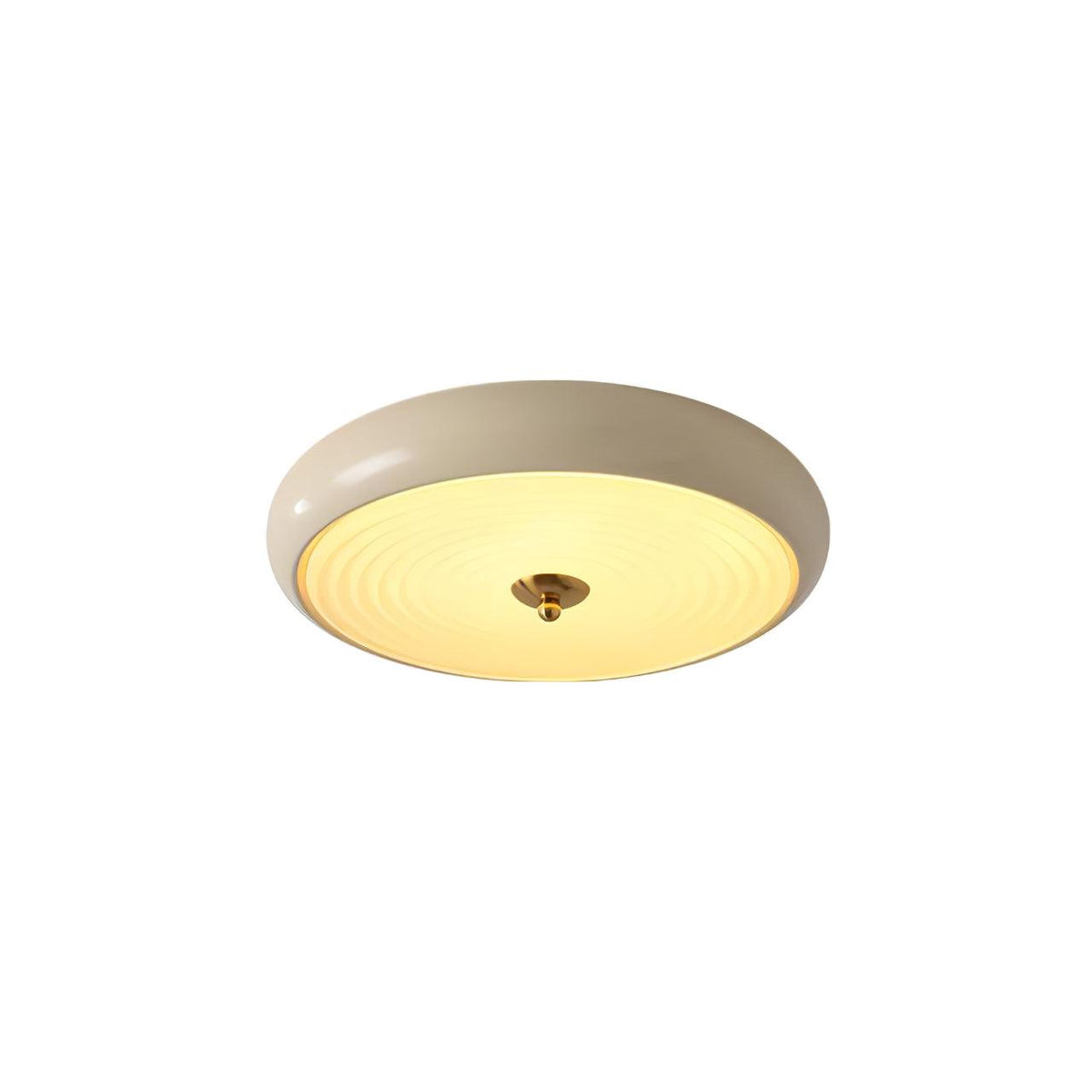 Utheara Plafonnier moderne minimaliste en verre crème ondulé - Neutralighting