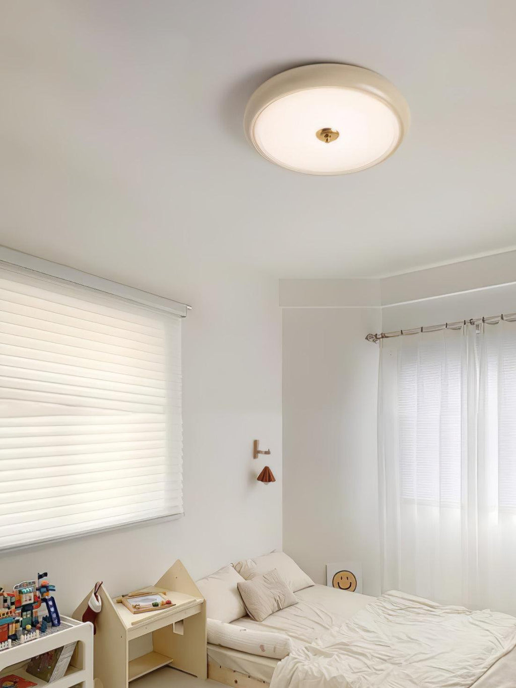 Utheara Plafonnier moderne minimaliste en verre crème ondulé - Neutralighting