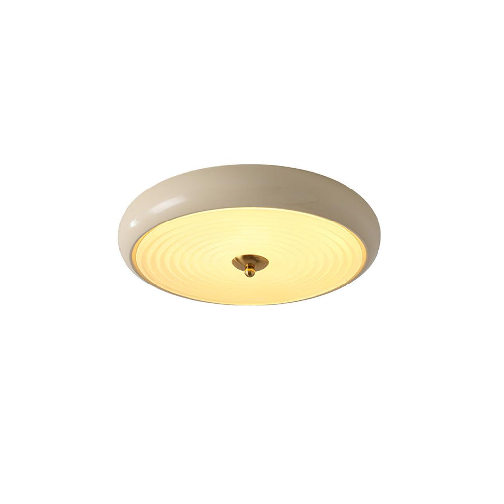 Utheara Plafonnier moderne minimaliste en verre crème ondulé - Neutralighting