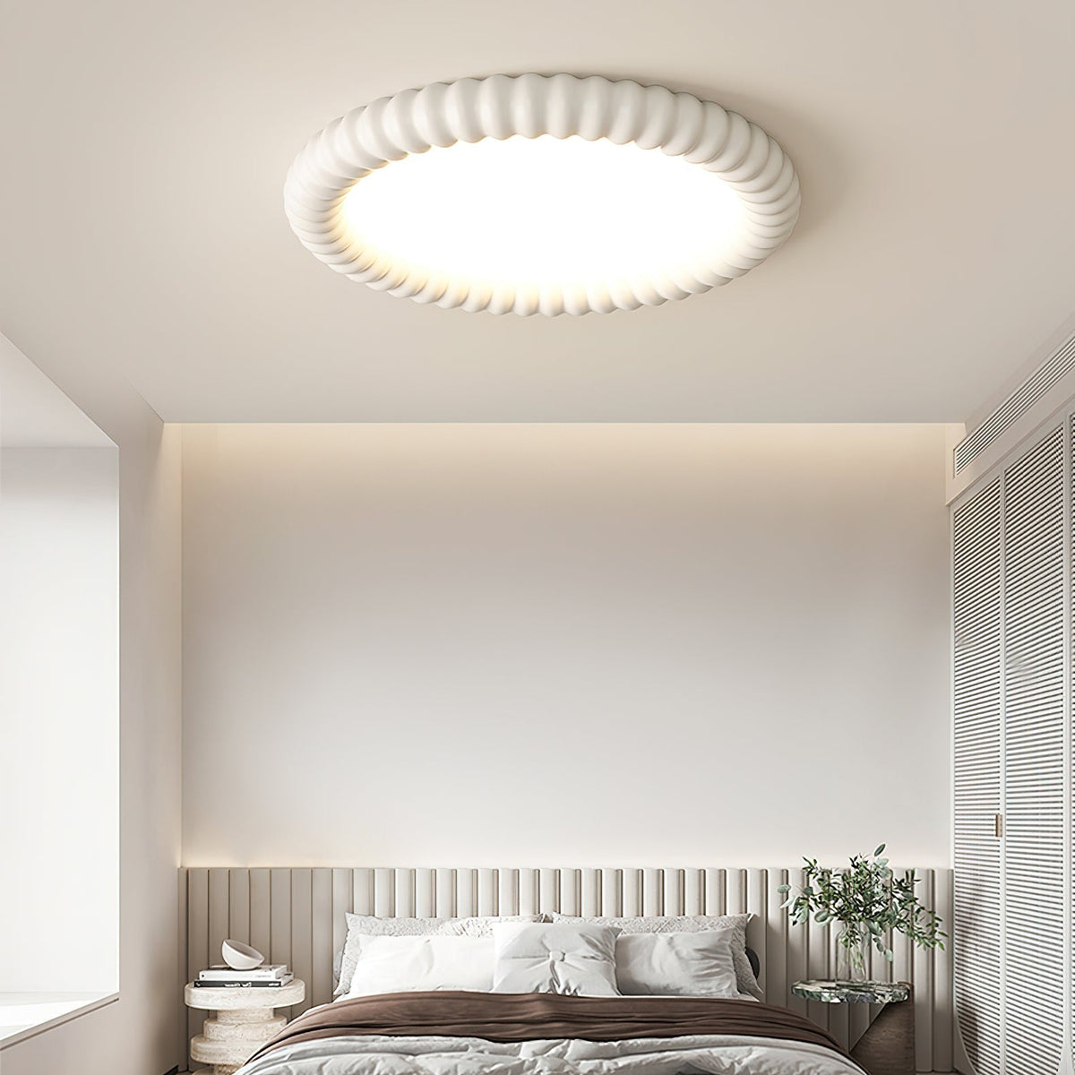 Ulire Lampe de Plafond en Résine Ondulée Art Nordique - Neutralighting
