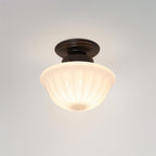Evola Lampe Plafond en Verre Opale Vintage - Neutralighting