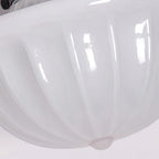 Evola Lampe Plafond en Verre Opale Vintage - Neutralighting
