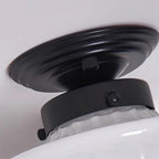 Evola Lampe Plafond en Verre Opale Vintage - Neutralighting