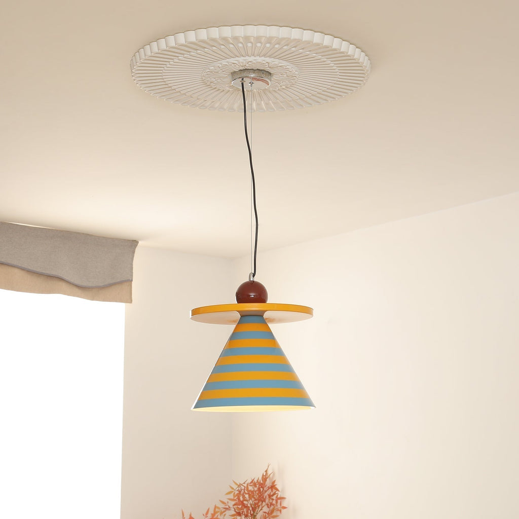 Riva Lampe Pendentive Conique Rayée Ludique Vibrante - Neutralighting