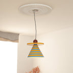 Riva Lampe Pendentive Conique Rayée Ludique Vibrante - Neutralighting