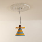 Riva Lampe Pendentive Conique Rayée Ludique Vibrante - Neutralighting