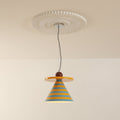 Riva Lampe Pendentive Conique Rayée Ludique Vibrante - Neutralighting