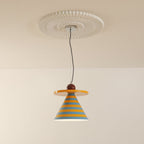 Riva Lampe Pendentive Conique Rayée Ludique Vibrante - Neutralighting