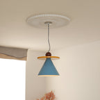 Riva Lampe Pendentive Conique Rayée Ludique Vibrante - Neutralighting