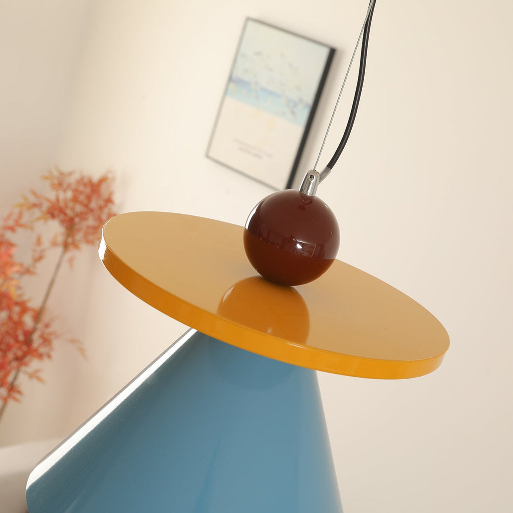 Riva Lampe Pendentive Conique Rayée Ludique Vibrante - Neutralighting
