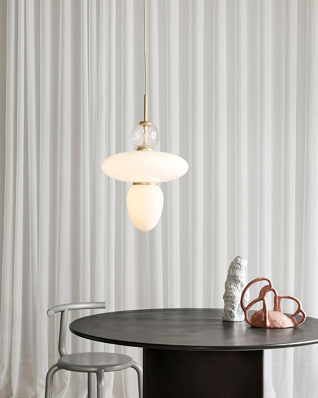 Orbelin Lampe Suspension en Verre et Laiton - Neutralighting