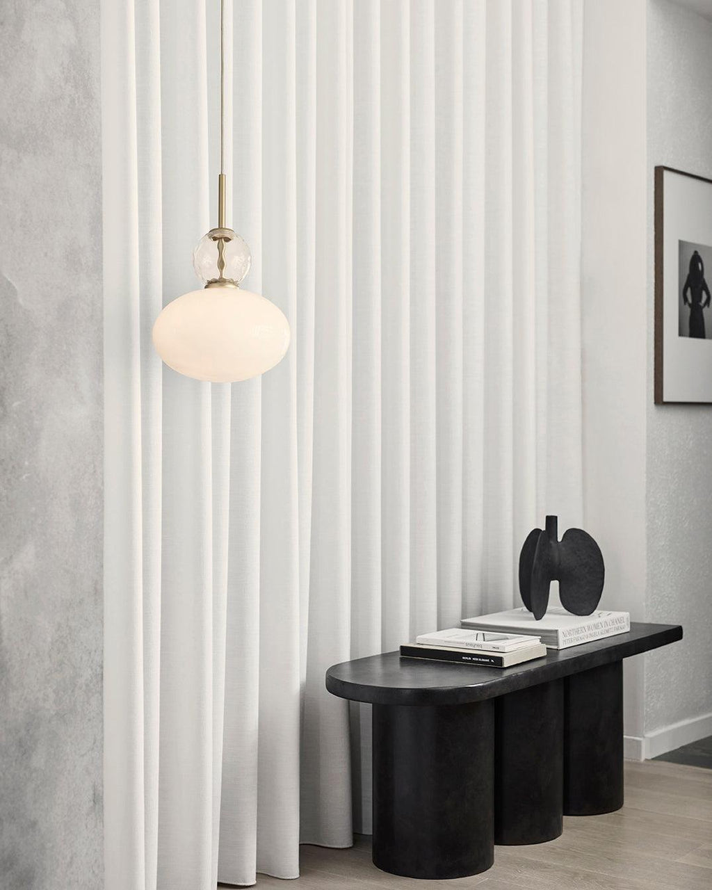 Orbelin Lampe Suspension en Verre et Laiton - Neutralighting