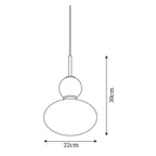 Orbelin Lampe Suspension en Verre et Laiton - Neutralighting