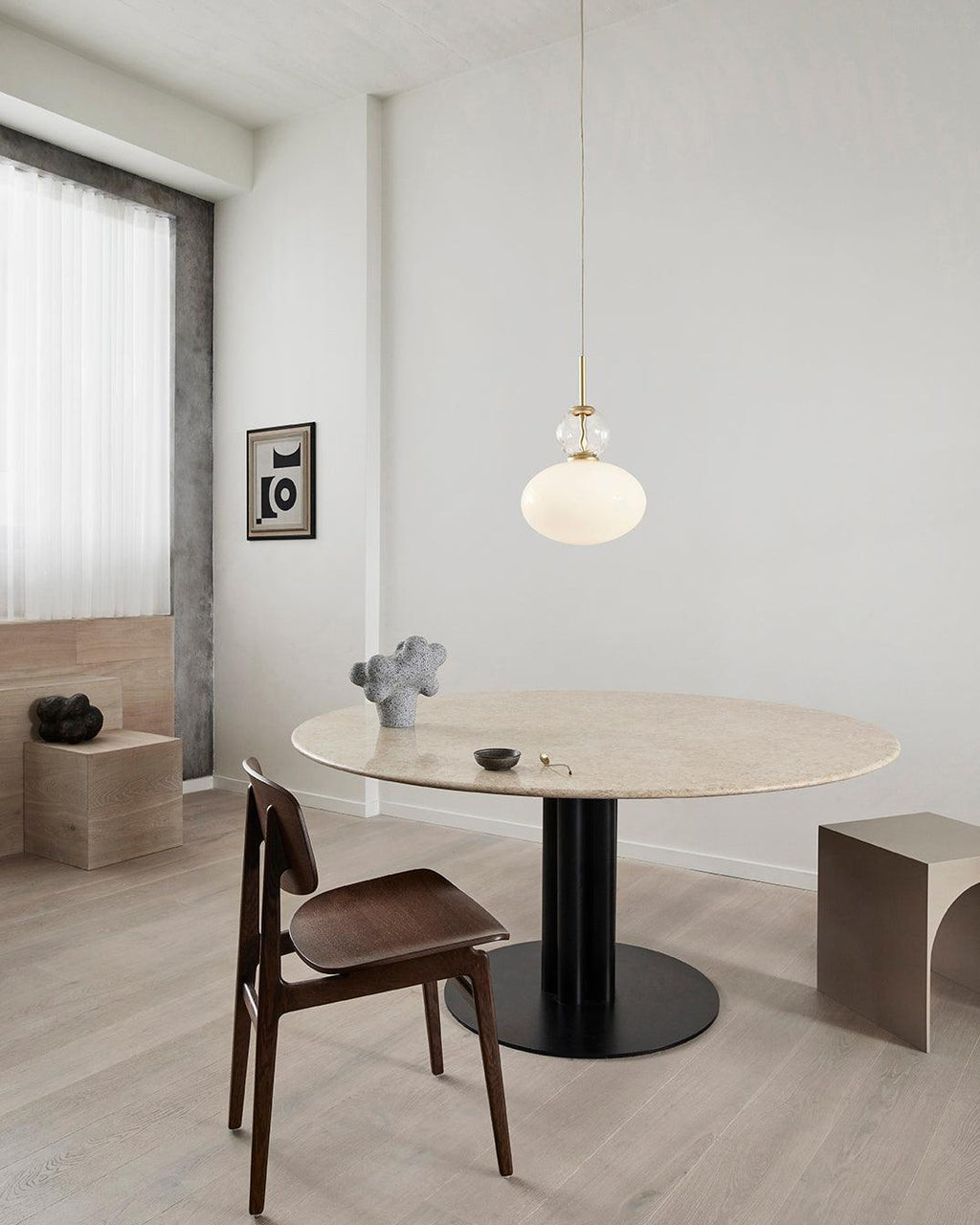 Orbelin Lampe Suspension en Verre et Laiton - Neutralighting