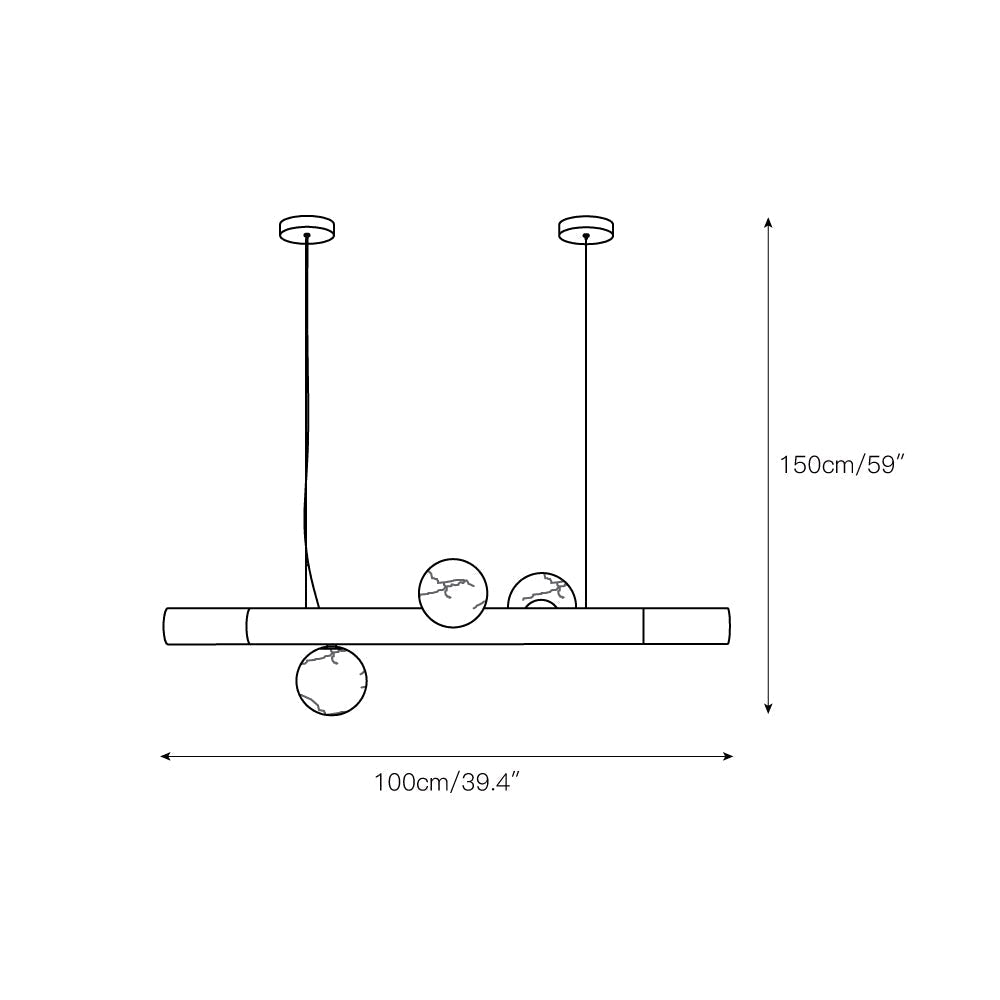 Avaros Suspension Moderne Minimaliste Alabastre - Neutralighting