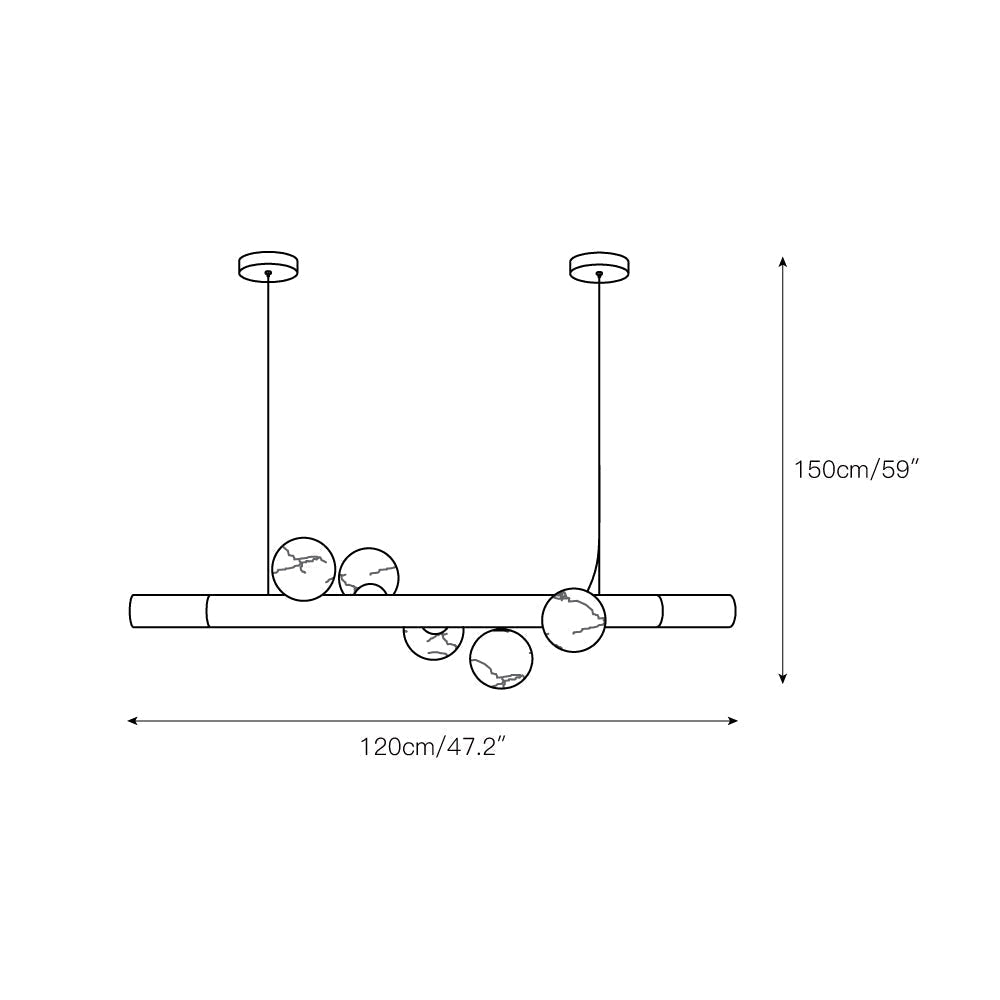 Avaros Suspension Moderne Minimaliste Alabastre - Neutralighting