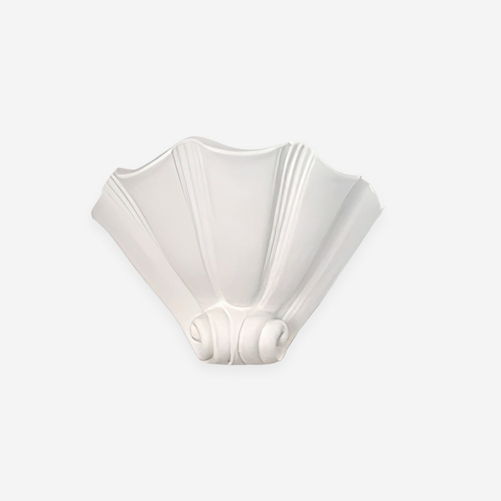 Ysola Applique Murale en Plâtre Blanc en Forme de Coquille - Neutralighting