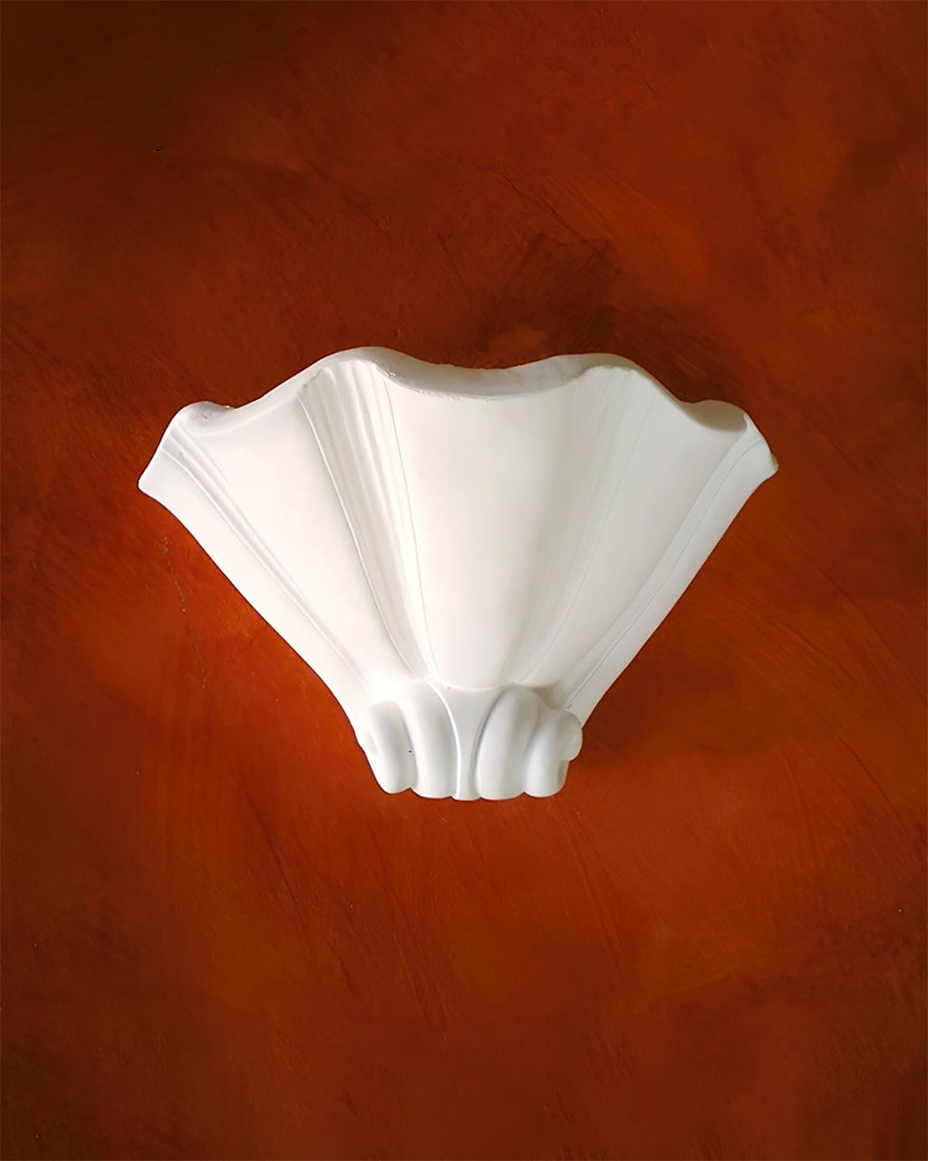 Ysola Applique Murale en Plâtre Blanc en Forme de Coquille - Neutralighting