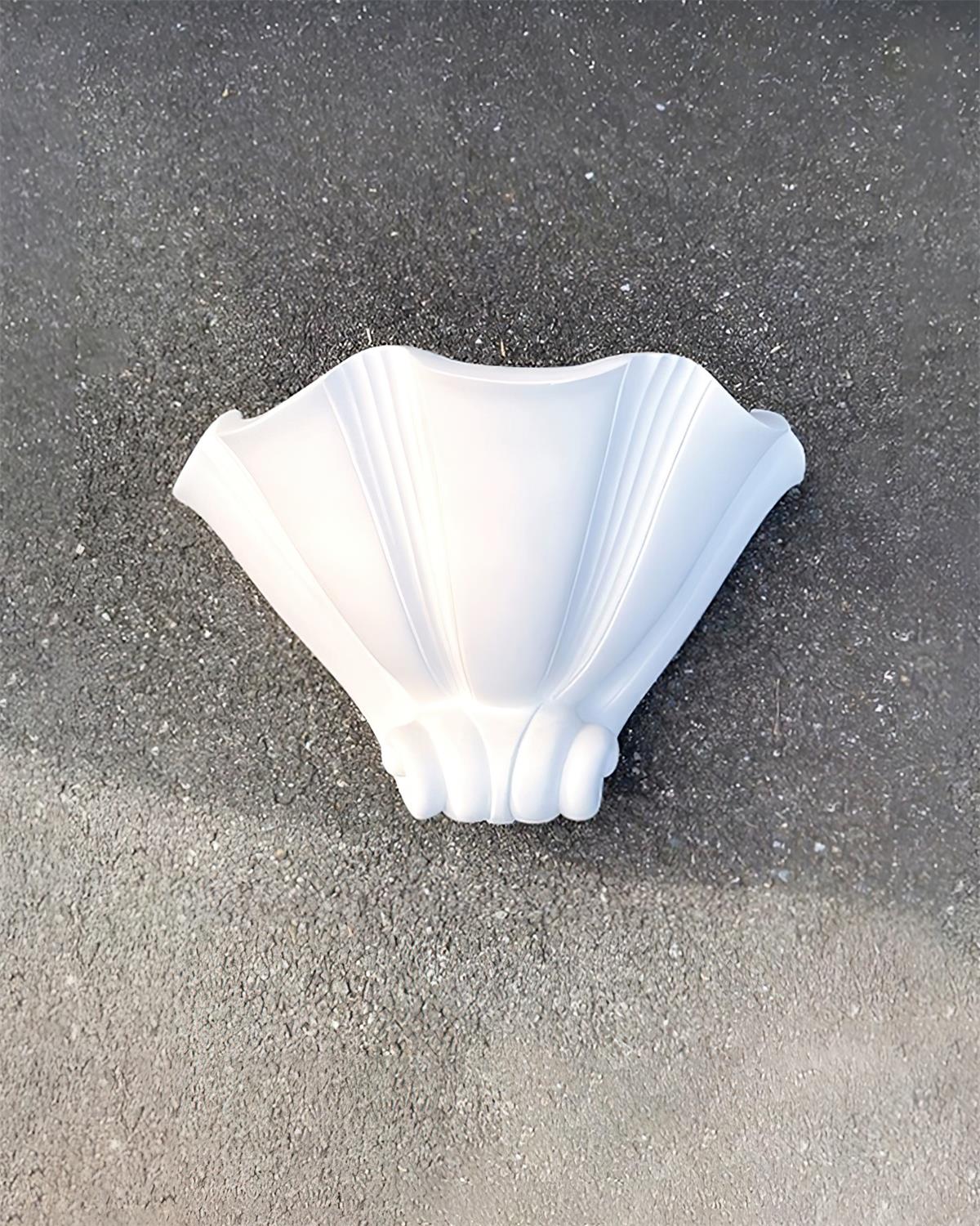 Ysola Applique Murale en Plâtre Blanc en Forme de Coquille - Neutralighting
