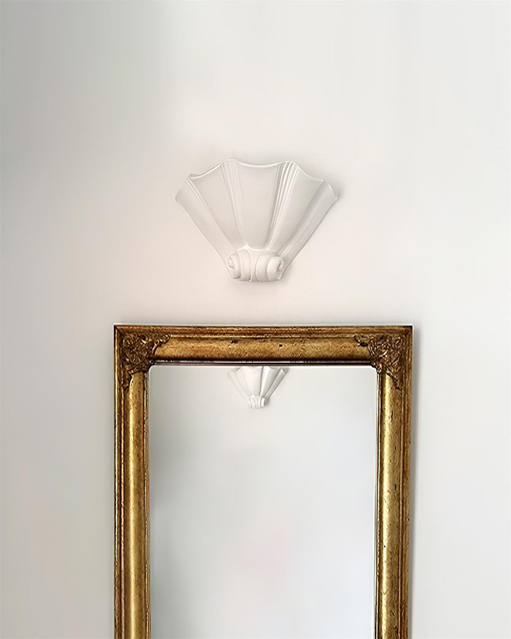 Ysola Applique Murale en Plâtre Blanc en Forme de Coquille - Neutralighting