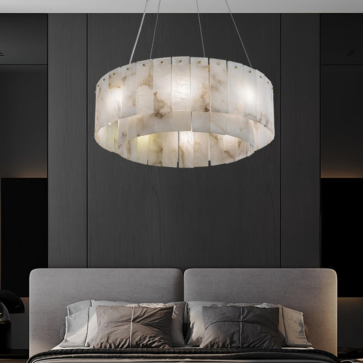 Zelaean Albâtre Ronde Pendentif Lumière - Neutralighting