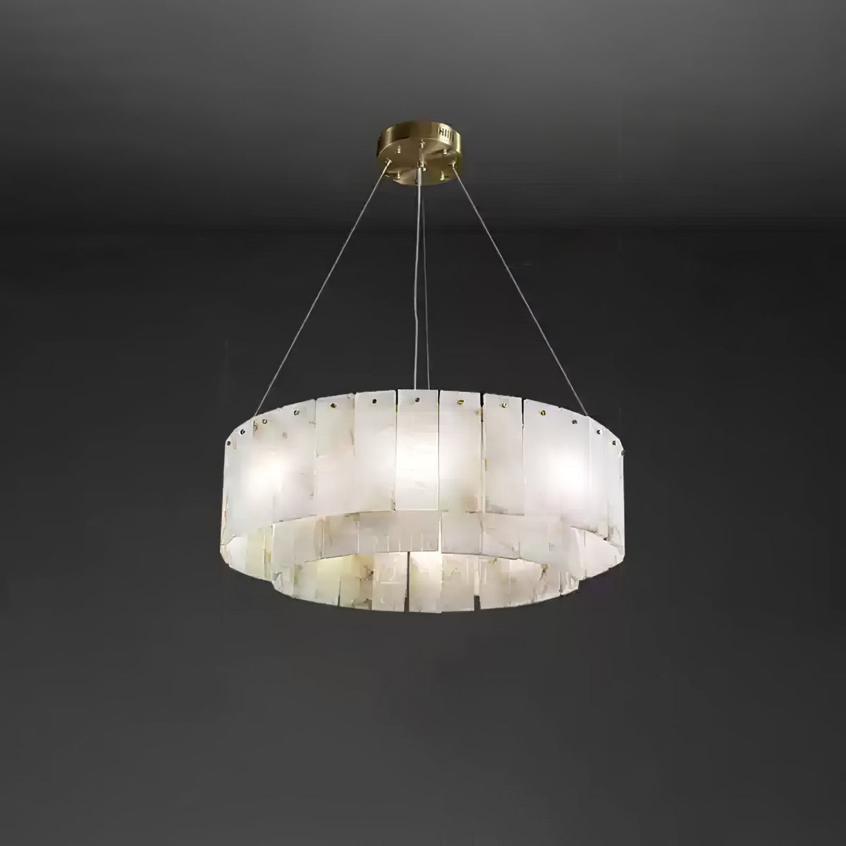 Zelaean Albâtre Ronde Pendentif Lumière - Neutralighting