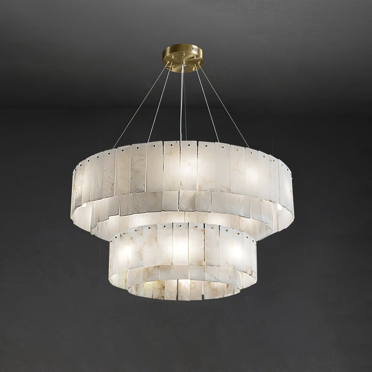 Zelaean Albâtre Ronde Pendentif Lumière - Neutralighting