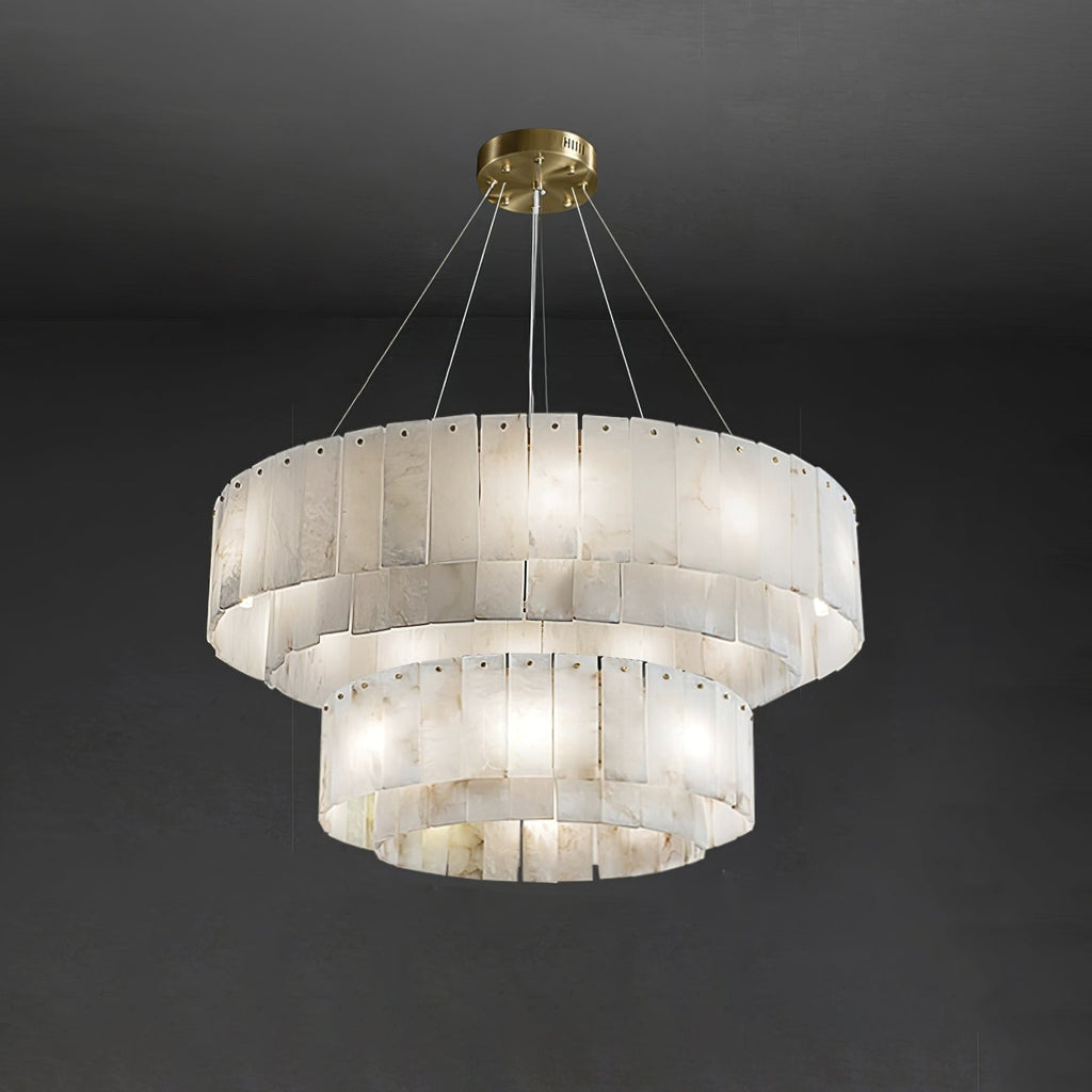 Zelaean Albâtre Ronde Pendentif Lumière - Neutralighting