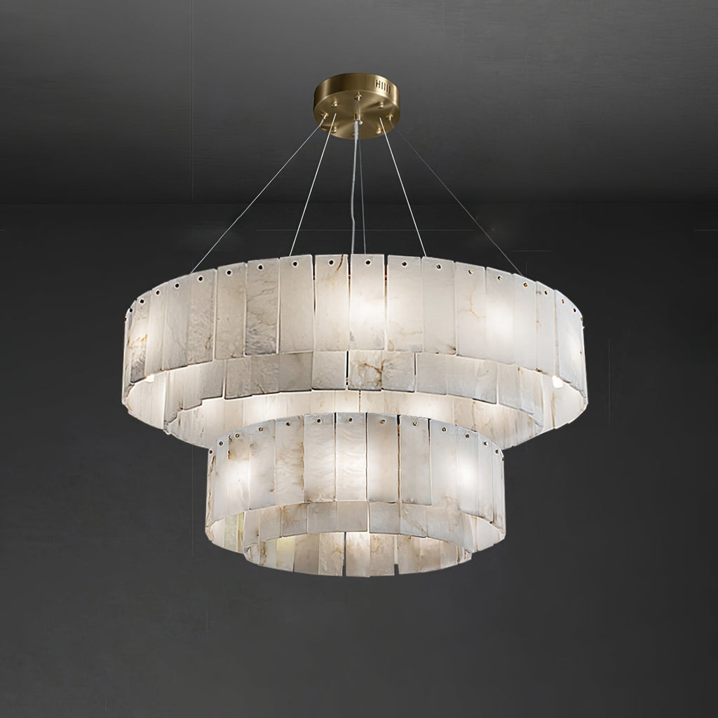 Zelaean Albâtre Ronde Pendentif Lumière - Neutralighting