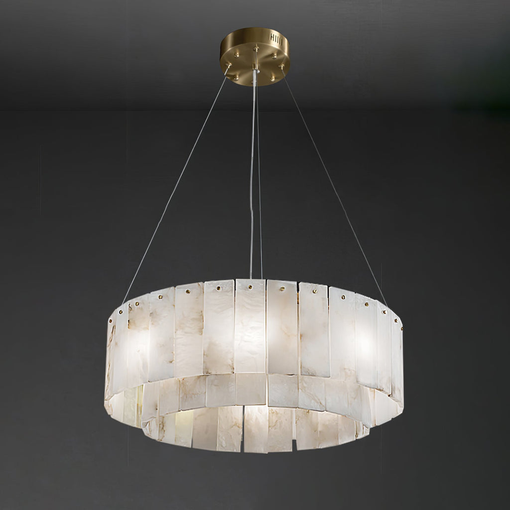 Zelaean Albâtre Ronde Pendentif Lumière - Neutralighting