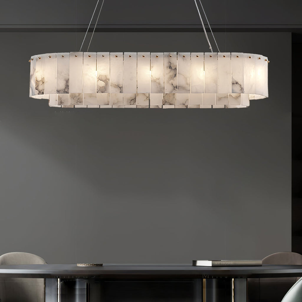 Zelaean Albâtre Ronde Pendentif Lumière - Neutralighting