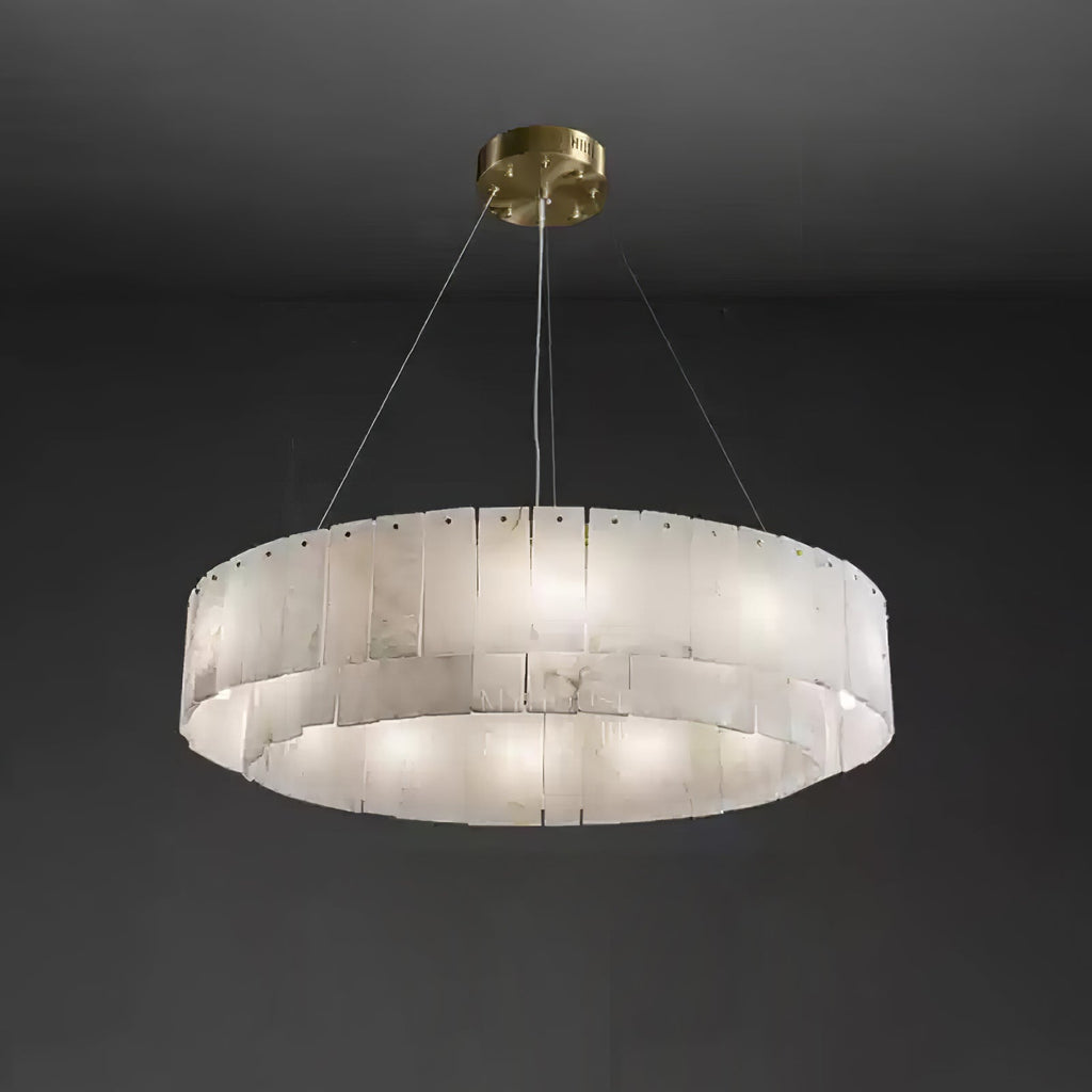 Zelaean Albâtre Ronde Pendentif Lumière - Neutralighting